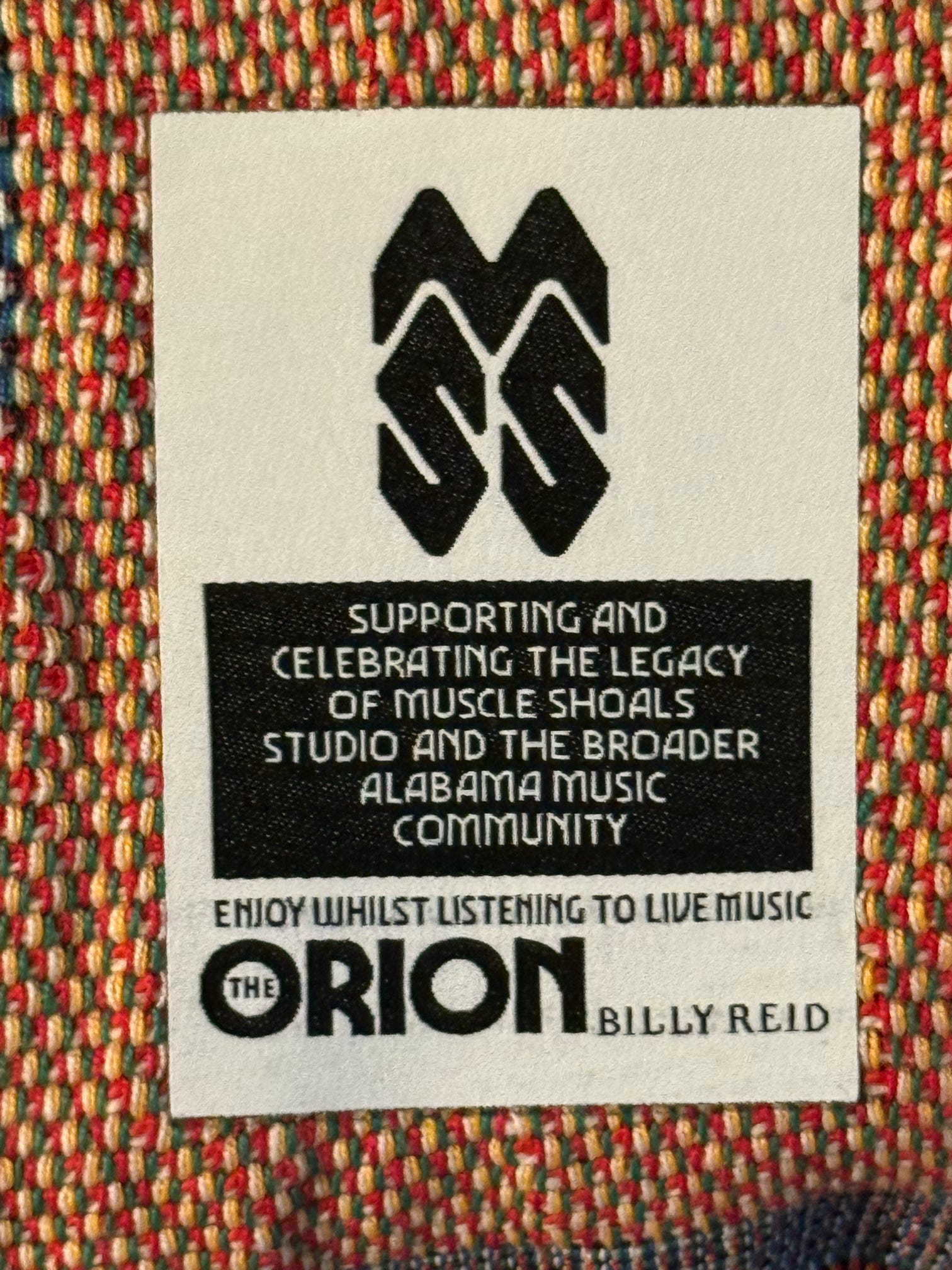 Orion X MSS Blanket by Billy Reid – Muscle Shoals Sound Studio