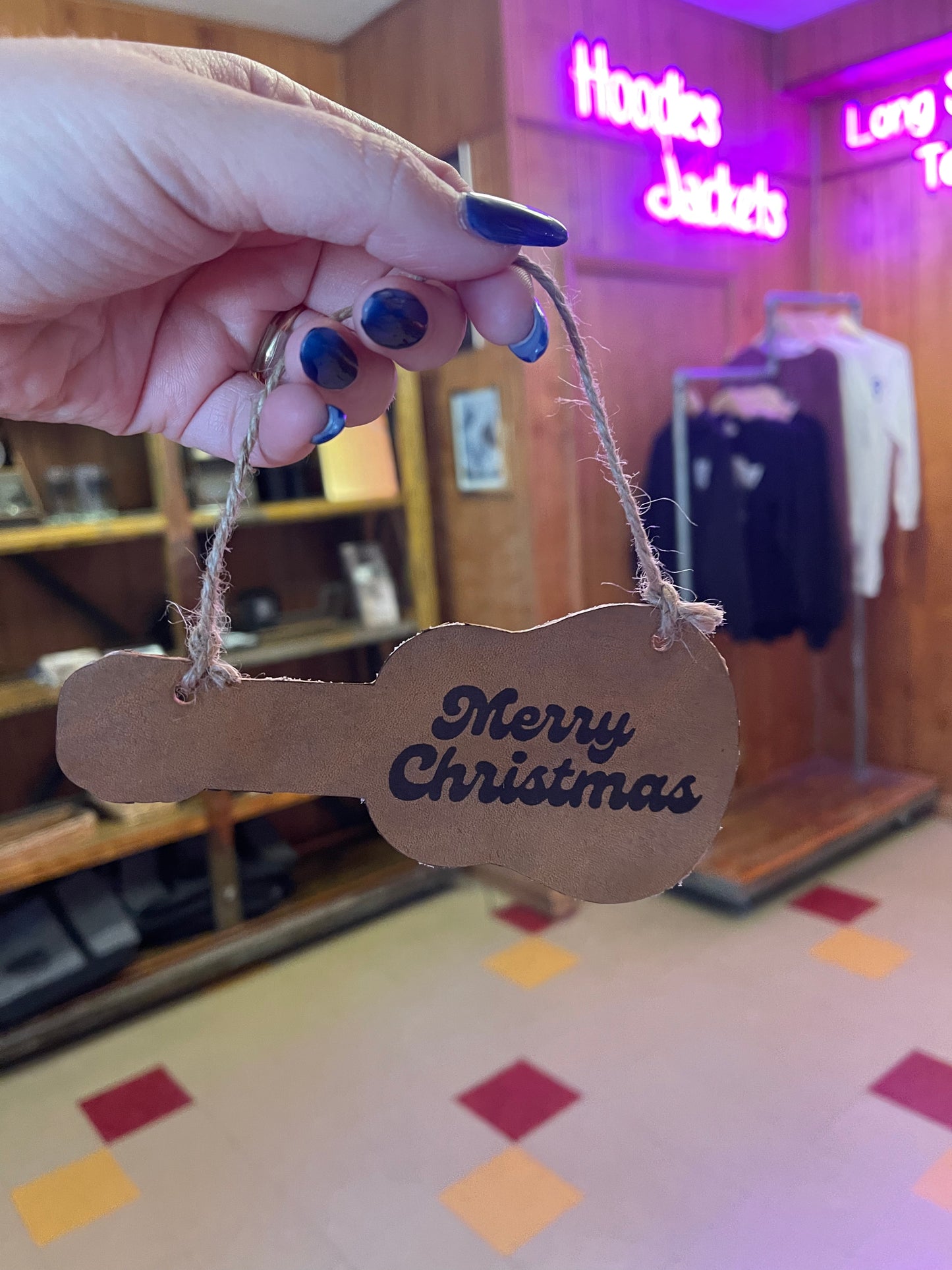 Leather Guitar Ornament