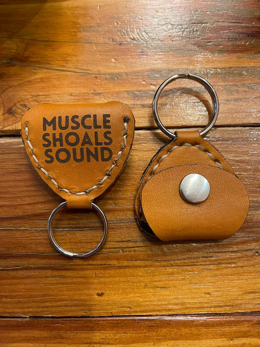 Leather Pick Holder Keychain.