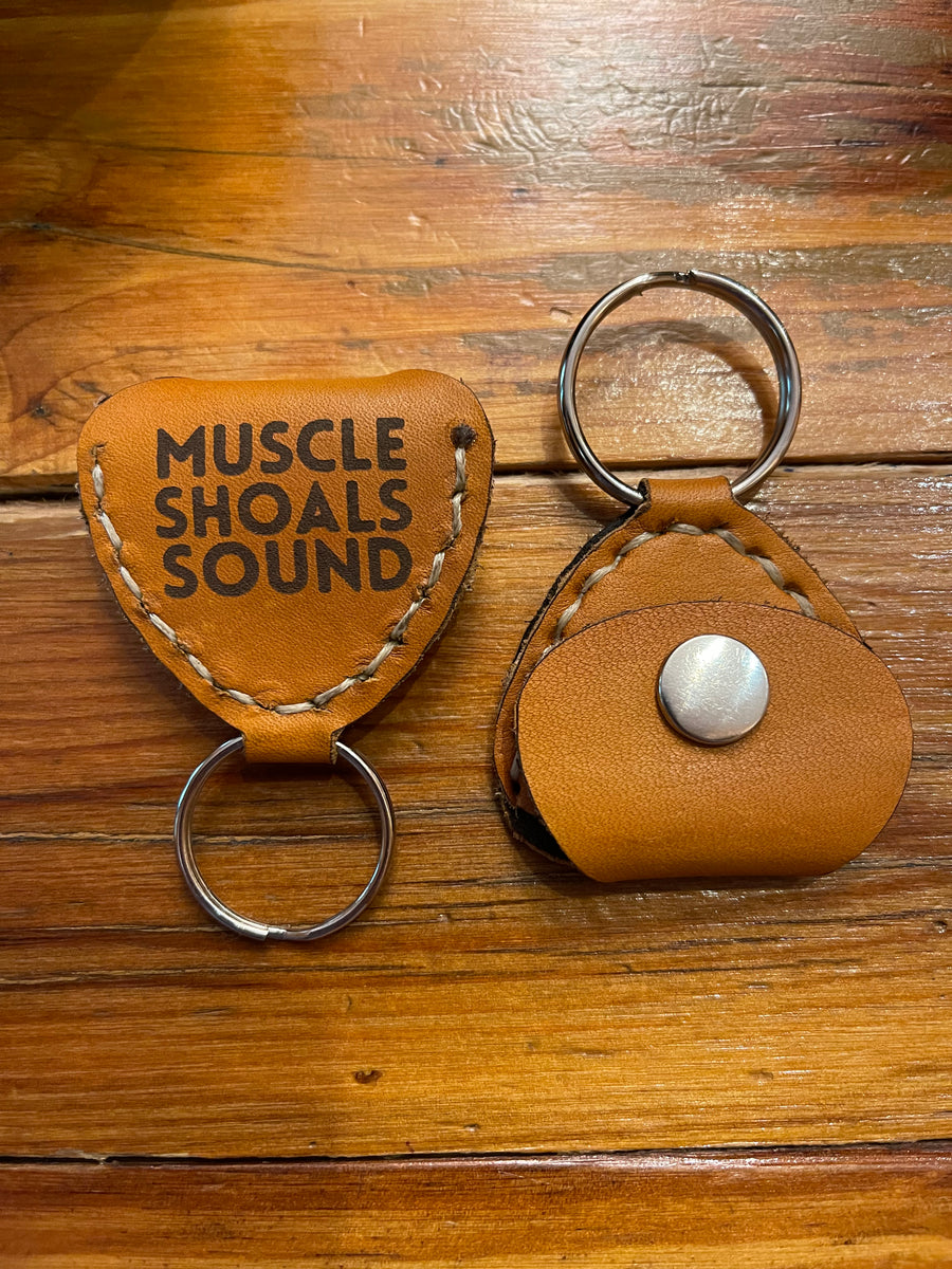 Leather Pick Holder Keychain. – Muscle Shoals Sound Studio