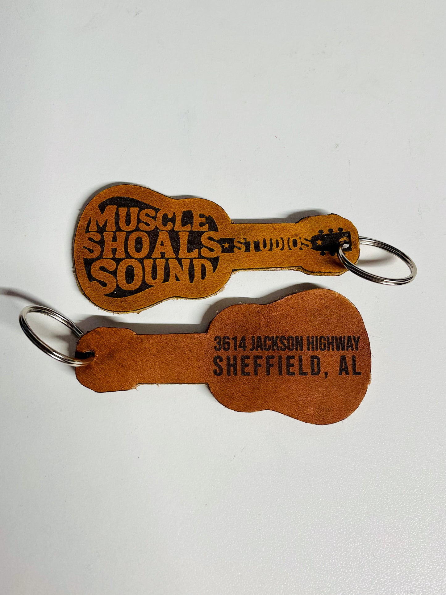 Leather Guitar Keychain